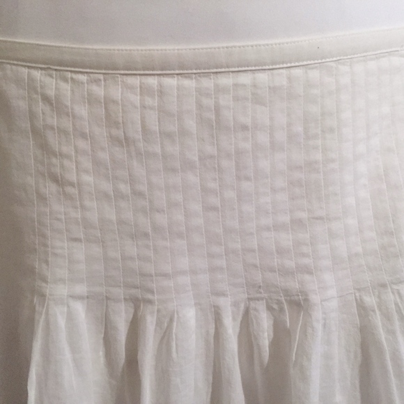 Vintage Joie Layered Pintuck Cotton Mini Skirt - Picture 7 of 8